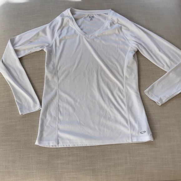Champion Long Sleeve White Athletic Top - Picture 2 of 4